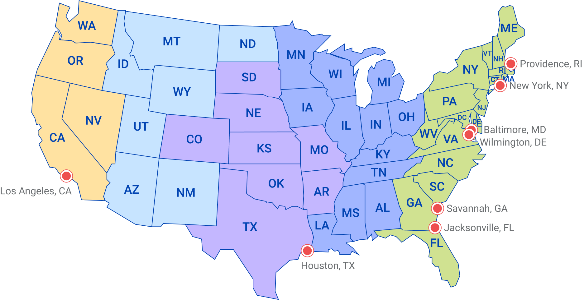 Exit ports map